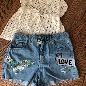 Topshop | Denim Shorts | 'Love Me Not' Mom Shorts